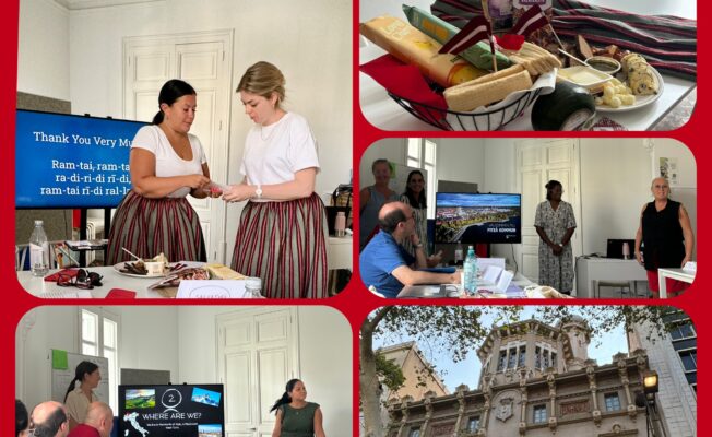 Skolu prezentācijas Eiropas Savienības Erasmus+ projekta K1 aktivitātes kursa “Social and Emotional Learning (SEL) for Successful Schools” iervaros 26.08.2024. Barselonā.