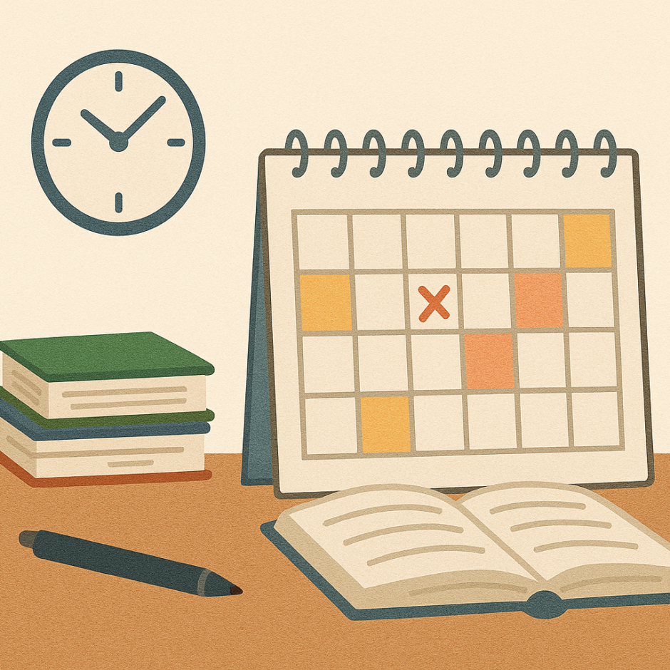 Ar mākslīgo intelektu neitrāli ģenerēta bilde rakstam - Kā sagatavoties eksāmeniem