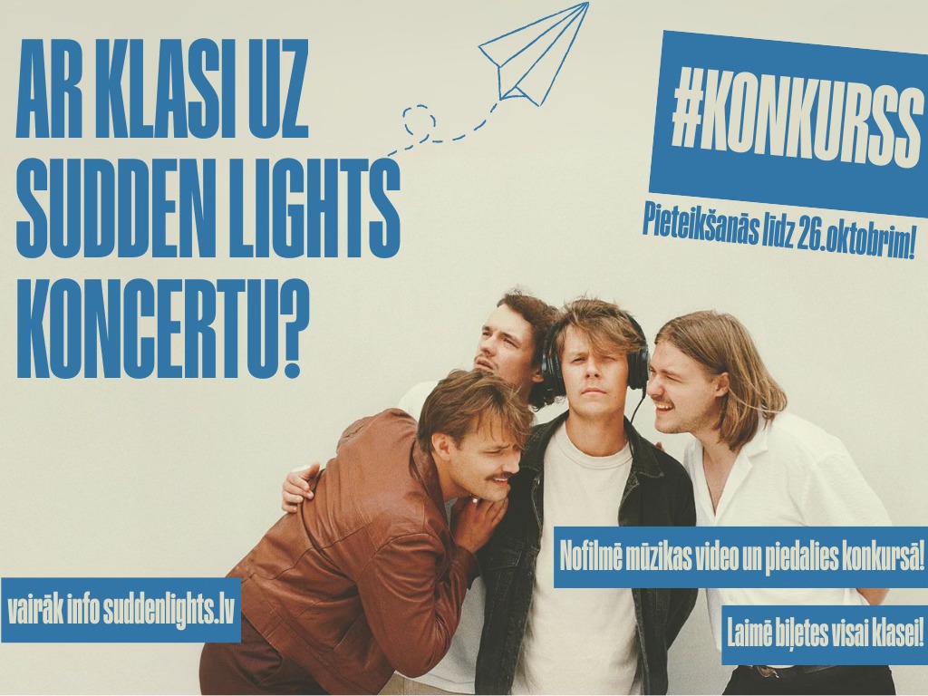 Sudden lights konkursa 2025 plakāts