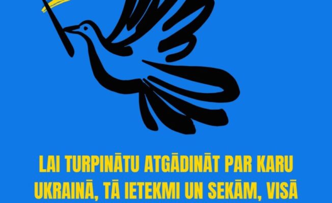 Miera balodis, kas nes Ukrainas karogu