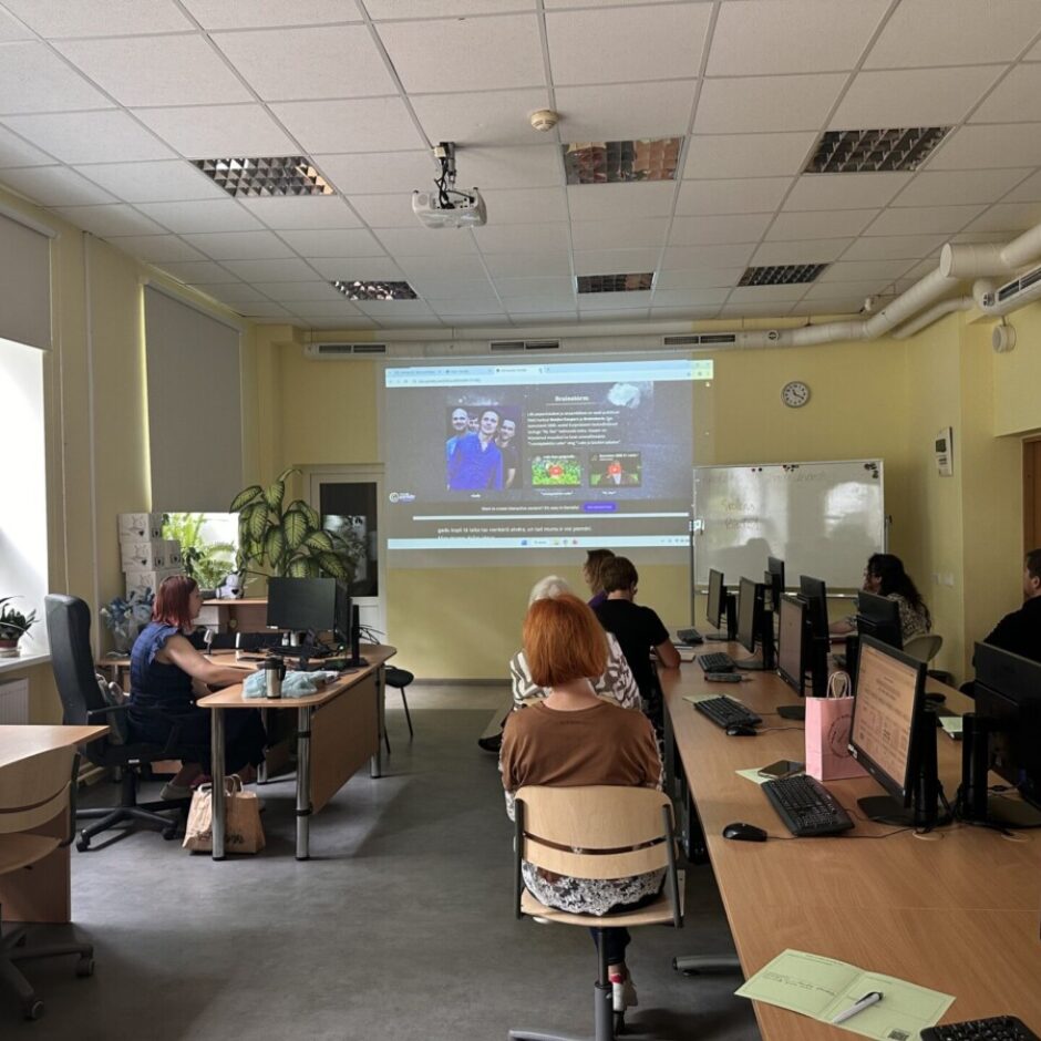 Erasmus+ eksperta nodarbība Ogres Kalna pamatskolas datorikas kabinetā